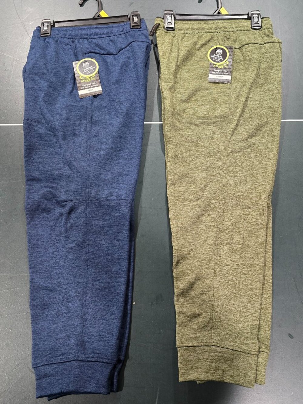 Boys Athletic Works Jogger Track Pants Bundle Size L Blue & Olive Activewear